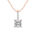 10kt Rose Gold Lucida Four Prong Lab Grown Diamond Pendant