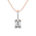 14kt Rose Gold Lucida Four Prong Lab Grown Diamond Pendant