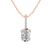 10kt Rose Gold Lucida Four Prong Lab Grown Diamond Pendant