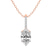 18kt Rose Gold Lucida Four Prong Lab Grown Diamond Pendant