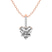 14kt Rose Gold Lucida Four Prong Lab Grown Diamond Pendant