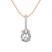 14kt Rose Gold Lucida Four Prong Lab Grown Diamond Pendant