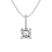 18kt White Gold Lucida Four Prong Lab Grown Diamond Pendant