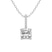 18kt White Gold Lucida Four Prong Lab Grown Diamond Pendant
