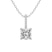 9ct Rose Gold Lucida Four Prong Lab Grown Diamond Pendant