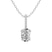 18kt White Gold Lucida Four Prong Lab Grown Diamond Pendant