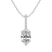 14kt White Gold Lucida Four Prong Lab Grown Diamond Pendant