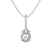 10kt White Gold Lucida Four Prong Lab Grown Diamond Pendant