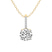 10kt Yellow Gold Lucida Four Prong Lab Grown Diamond Pendant
