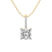 14ct Yellow Gold Lucida Four Prong Lab Grown Diamond Pendant