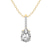 10kt Yellow Gold Lucida Four Prong Lab Grown Diamond Pendant