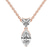 14kt Rose Gold Carina Two Stone Dangling Lab Grown Diamond Pendant