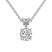 10kt White Gold Carina Two Stone Dangling Lab Grown Diamond Pendant