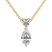 14kt Yellow Gold Carina Two Stone Dangling Lab Grown Diamond Pendant