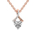 14ct Rose Gold Priscilla Slider Lab Grown Diamond Pendant