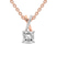 18kt Rose Gold Lou Slider Lab Grown Diamond Pendant