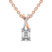 14kt Rose Gold Lou Slider Lab Grown Diamond Pendant