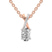 14kt Rose Gold Lou Slider Lab Grown Diamond Pendant