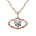 10kt Rose Gold Evil Eye Charm Lab Grown Diamond Pendant