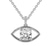 9ct Rose Gold Evil Eye Charm Lab Grown Diamond Pendant