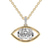 14kt Yellow Gold Evil Eye Charm Lab Grown Diamond Pendant