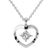 9ct White Gold Whispering Love Lab Grown Diamond Pendant