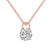 14kt Rose Gold Love Lock Solitaire Lab Grown Diamond Pendant