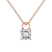 10kt Rose Gold Love Lock Solitaire Lab Grown Diamond Pendant