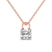 10kt Rose Gold Love Lock Solitaire Lab Grown Diamond Pendant