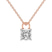 10kt Rose Gold Love Lock Solitaire Lab Grown Diamond Pendant