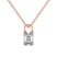 18kt Rose Gold Love Lock Solitaire Lab Grown Diamond Pendant