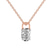 18kt Rose Gold Love Lock Solitaire Lab Grown Diamond Pendant