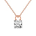 14kt Rose Gold Love Lock Solitaire Lab Grown Diamond Pendant