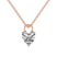 10kt Rose Gold Love Lock Solitaire Lab Grown Diamond Pendant
