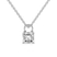 10kt White Gold Love Lock Solitaire Lab Grown Diamond Pendant