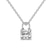 10kt White Gold Love Lock Solitaire Lab Grown Diamond Pendant