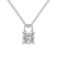 10kt White Gold Love Lock Solitaire Lab Grown Diamond Pendant