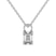 10kt White Gold Love Lock Solitaire Lab Grown Diamond Pendant