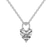 10kt White Gold Love Lock Solitaire Lab Grown Diamond Pendant