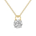 10kt Yellow Gold Love Lock Solitaire Lab Grown Diamond Pendant