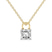 10kt Yellow Gold Love Lock Solitaire Lab Grown Diamond Pendant