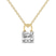 10kt Yellow Gold Love Lock Solitaire Lab Grown Diamond Pendant