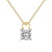 18kt Yellow Gold Love Lock Solitaire Lab Grown Diamond Pendant