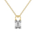 10kt Yellow Gold Love Lock Solitaire Lab Grown Diamond Pendant