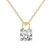 18kt Yellow Gold Love Lock Solitaire Lab Grown Diamond Pendant