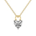 10kt Yellow Gold Love Lock Solitaire Lab Grown Diamond Pendant