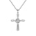 9ct White Gold Serenity Cross Lab Grown Diamond Pendant