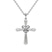 10kt White Gold Serenity Cross Lab Grown Diamond Pendant