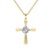 9ct Yellow Gold Serenity Cross Lab Grown Diamond Pendant