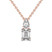 18ct Rose Gold Paloma Two Stone Dangling Lab Grown Diamond Pendant